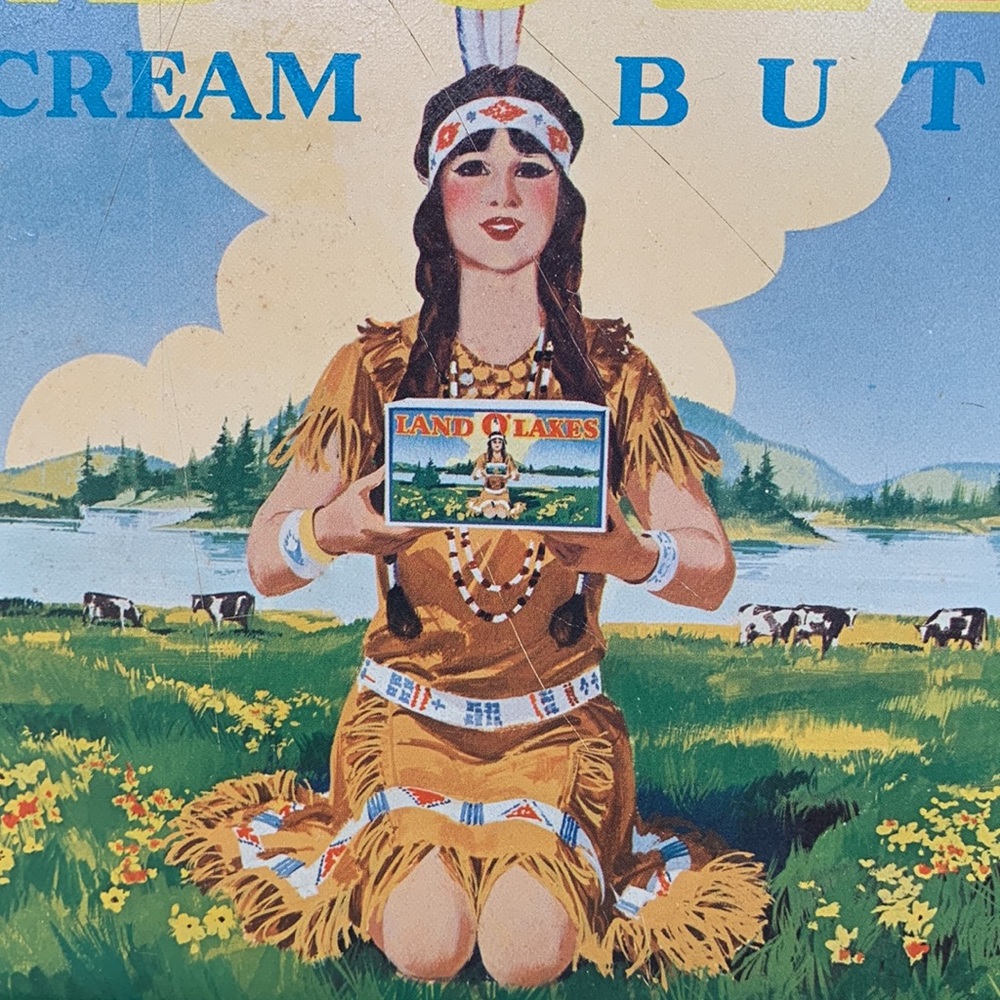 1950's Land O' Lakes Sweet Cream Butter Serving Tray ORIGINAL